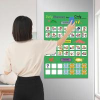 China Reusable Fridge Magnet Sticker Calendar Board Planner Dry Erase Schedule Board on sale