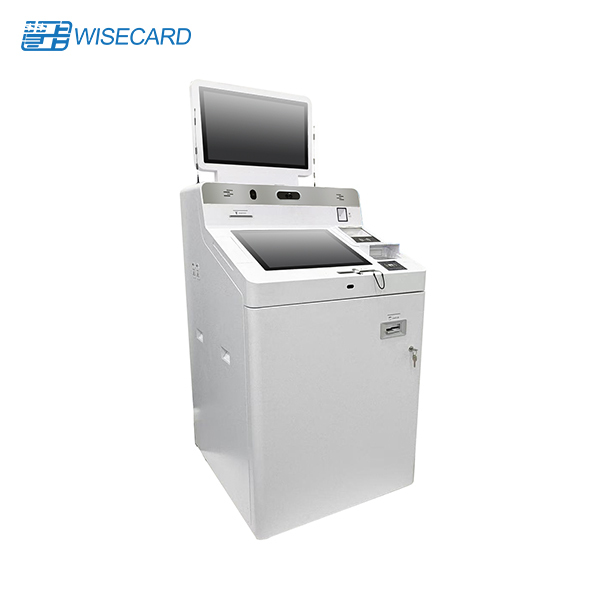 Machine de caisse intelligente Wisecard pour émission de cartes et services bancaires