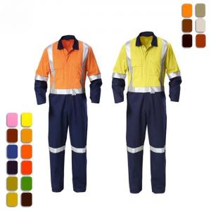 100% Cotton Reflective Insulated Coveralls Mechanic Uniform Work Men Coverall