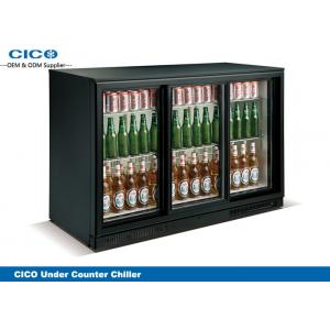 China Bottle Beer Cooler Undercounter Fridge Sliding Door Embossed Aluminium Inner supplier