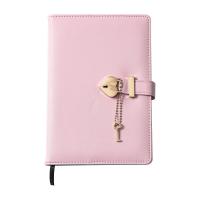 China A5 Notebook Gifts Paper Cute Journals With Heart-shaped Key Lock In Multiple Colors on sale