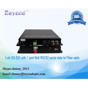 BNC 1 port 3G 1080p SDI video input 1-ch 3G-SDI loopout with 1 port bidirectional RS232 serial data to fiber converter