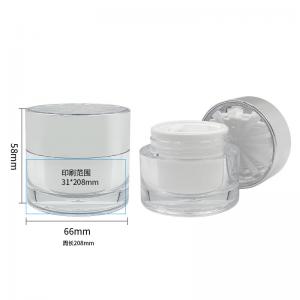 Leak proof Diamond Acrylic Cosmetic Jar for Skin Care Cream Small 30g/50g Container