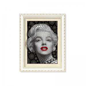 China Marilyn Monroe Portrait And Flowers & Birds 3D Lenticular Image 30 x 40cm Frame Art Prints supplier