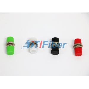 China Single D and Double d Type , FC Fiber Optic Adapter with White Dust Cap supplier