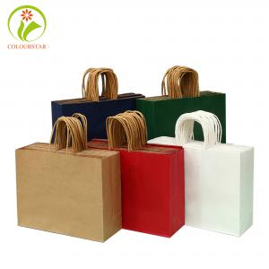 Offset CMYK FSC 350g Present Paper Bag ISO9001 With Rope Handle