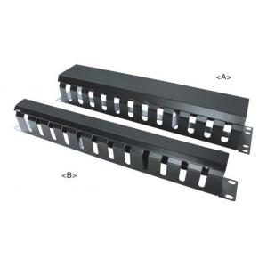 China 19 Metal Cable Management Rail 12 Slot,Single-Sided,1U&2U with cover supplier