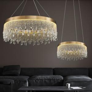 China Modern oval crystal chandelier Crystal Light Kitchen Fixture Led Modern Home Decor Staircase Lighting(WH-CY-168) supplier
