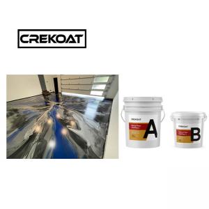 China Viscosity Metallic Gold Floor Paint 1mm Black Epoxy Floor Coating Seamless supplier