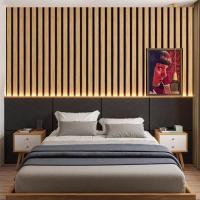 China Decorative Nature Oak Wooden Slat Veneer Mdf Soundproof Acoustic Wood Wall Panel on sale