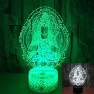 China OEM picture 3D creative small table lamp Buddha statue LED decoration personalized custom gift table lamp night light supplier