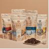 China Custom  Printed 500g Mylar Matte PE Flat Bottom Stand up Plastic Coffee Bag Packaging Pouch with Valve and Zipper wholesale
