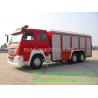 Sinotruk Fire Fighting Vehicles 4600mm wheelbase Red Flame On Road 6X4 / 4X2