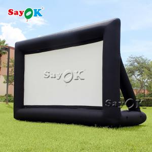 China Outdoor Inflatable Projection Screen Customized Tarpaulin 0.4mm Blow Up Movie Screen supplier