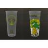 Disposable Clear IML Cups UV Printing , 350ml 500ml Plastic Cup With Lid