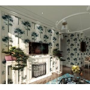 China Eco-friendly Suede Wallpaper 0.53*10M Beautiful Tress Living Room Wallcovering Latest supplier