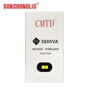 China 5000va Lcd Digital Display High Precision Electric Single-phase Automatic Inverter Voltage Regulator wholesale