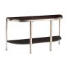 China Stainless Steel Console Table Iron Tempered Glass Long Narrow Console Table wholesale