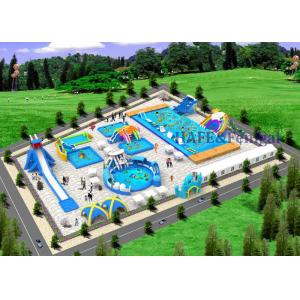 Outdoor Inflatable Water Park With Big Water Pool And Water Game Toys