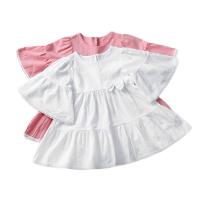 China China Factory Dood Quality Children'S Dress Clothing Girl's Flared Sleeves With Bow Girls' Dresses on sale