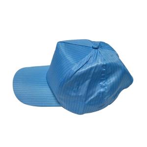 China Cleanroom Anti Static 99% Polyester 1% Carbon Fiber ESD Cap SGS supplier