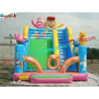 China Full Printing Sponge Bob Rent Inflatable Slide , Cute Customized Inflatable Slide Toys on sale