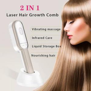China New Metal Teeth Design Hair Loss Treatment Ems Laser Vibration Massage Electric Hair Regrowth Comb With Liquid Guide supplier