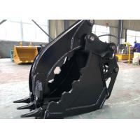 China 3-100 Tons Gripping Capacity Excavator Thumb Bucket Q355B NM400/450/500 Hardox450/500/550 Yellow on sale