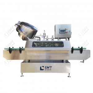 Glass Bottle Vacuum Automatic Capping Machine For Water Steam Spraying Model