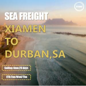 Shipping From Xiamen China to Durban South Africa
