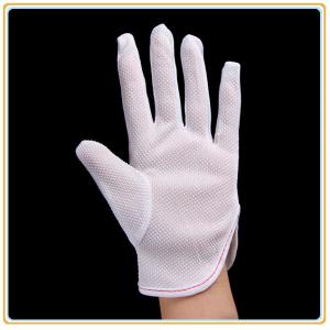 China Противостатические перчатки перчаток полиэстера поставленные точки ПВК supplier