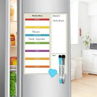 China Flexible Fridge Magnet Sticker Magnetic Monthly Calendar With Marker Pens And Eraser on sale