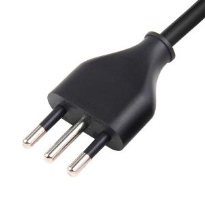 Black Italy Power Cord 3 Pin Plug To IEC 320 C5 Extension Cable For Computer