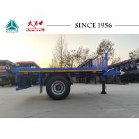 China One Axle Flatbed Trailer With Front Wall One-Axle Full Trailer Draw Trailer on sale