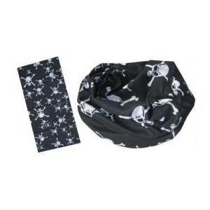 China Multifunctional Scarf in black and white skull design (YT-892) supplier