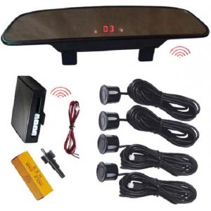 China Wireless Super Slim Rearview Mirror LED Display Vision Parking Sensors With 4 Sensors supplier