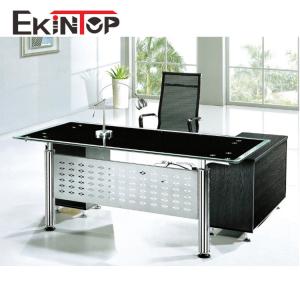 Executive Contemporary Glass Office Desk For Officeworks Computer OEM ODM