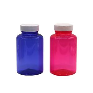 China 300ml/10oz Round Shape PET Plastic Bottle with Flip Top Cap for Pill Bottle Container supplier