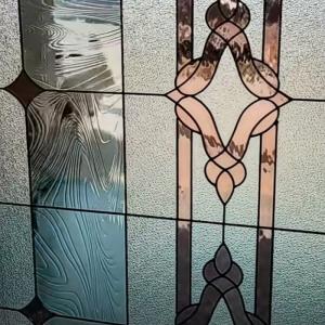 Wield Stained Art Glazed Glass Inserts Decorative Door Glass Church Colorful Window Glass Tiff Door