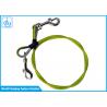 Color Plastic Coated Pet Tie Out Cable Steel Wire Rope Dog Chain With Carabiner