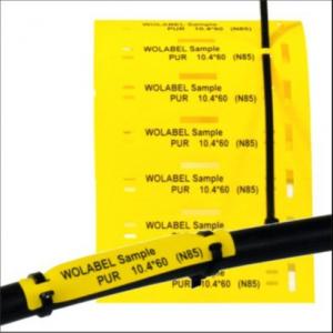 China Yellow PUR Heat Shrink Cable Markers Wire Labels 30mpa supplier