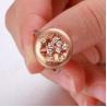 China Luxury 18K Rose Gold Diamonds Pendant Charm Ring Jewelry Set (GDSET003) wholesale