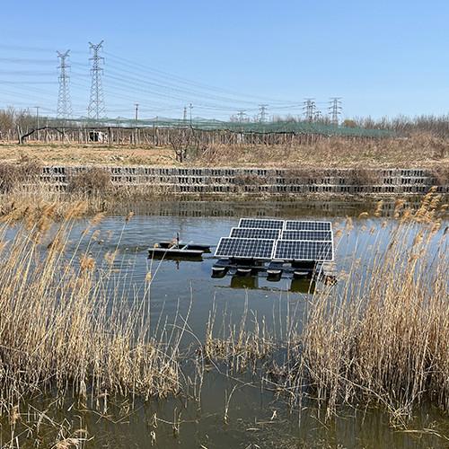 Eco Friendly Solar Powered Fish Aerator Safety Solar Powered Floating Pond Aerator