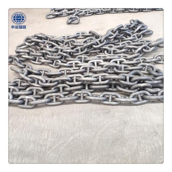 81MM Grade U3 Stud Link Anchor Chain In Stock With Certificate Black Painted