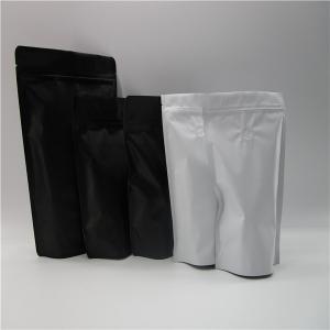 Matte Black Foil Stand up Pouch With Zipper , foil bags for food packaging