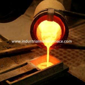 Tilting 70KW Iron Melting Induction Furnace 25kg Iron Teel Shell Melting Furnace