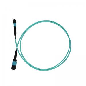 OM3 24 MTP MPO Fiber Optical Patch Cord Type B SENKO Water Blue