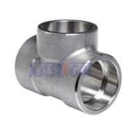 China Socket Weld High Pressure Stainless Steel Pipe Fittings ASTM A182 SW Straight Tee on sale