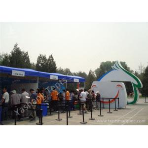China Blue PVC Cover UV Resistant  Fabric Tent Structure Aluminum Alloy Frame supplier