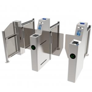 Access Control Barcode Scanner Turnstile Glass Barrier Bi directional For Stadium